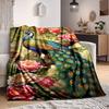 1PC Peacock Feather Blanket, Throw For Sofa, Bed, Travel, Printing Blanket With Soft And Warm Fabric Yy250918144