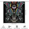 Gotischer Schmetterling Duschvorhang Dunkles Totenkopf-Wandbehang Halloween Heimdekor Waschbares Badezimmer-Set Vintage Künstlerischer Wandbehang