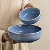 High-Value Thickened Ceramic Rice Bowl Household Round Salad Bowl Noodle Bowl Vegetable Bowl Japanese Tableware Dessert Bowl