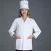 Chef Uniform V-Neck Front Buttons Unisex Workwear with Practical Pockets Professional Cooking Uniform