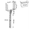 PBWS70Z pole base 70x40x87x200x22x3mm