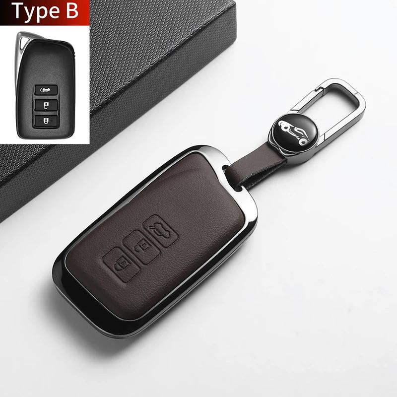 Leather Metal Car Key Case For NX IS RX ES LS GX LX UX GS 200 260 300 350 NX300 ES300 RX350 NX200 Auto Protector Key Shell