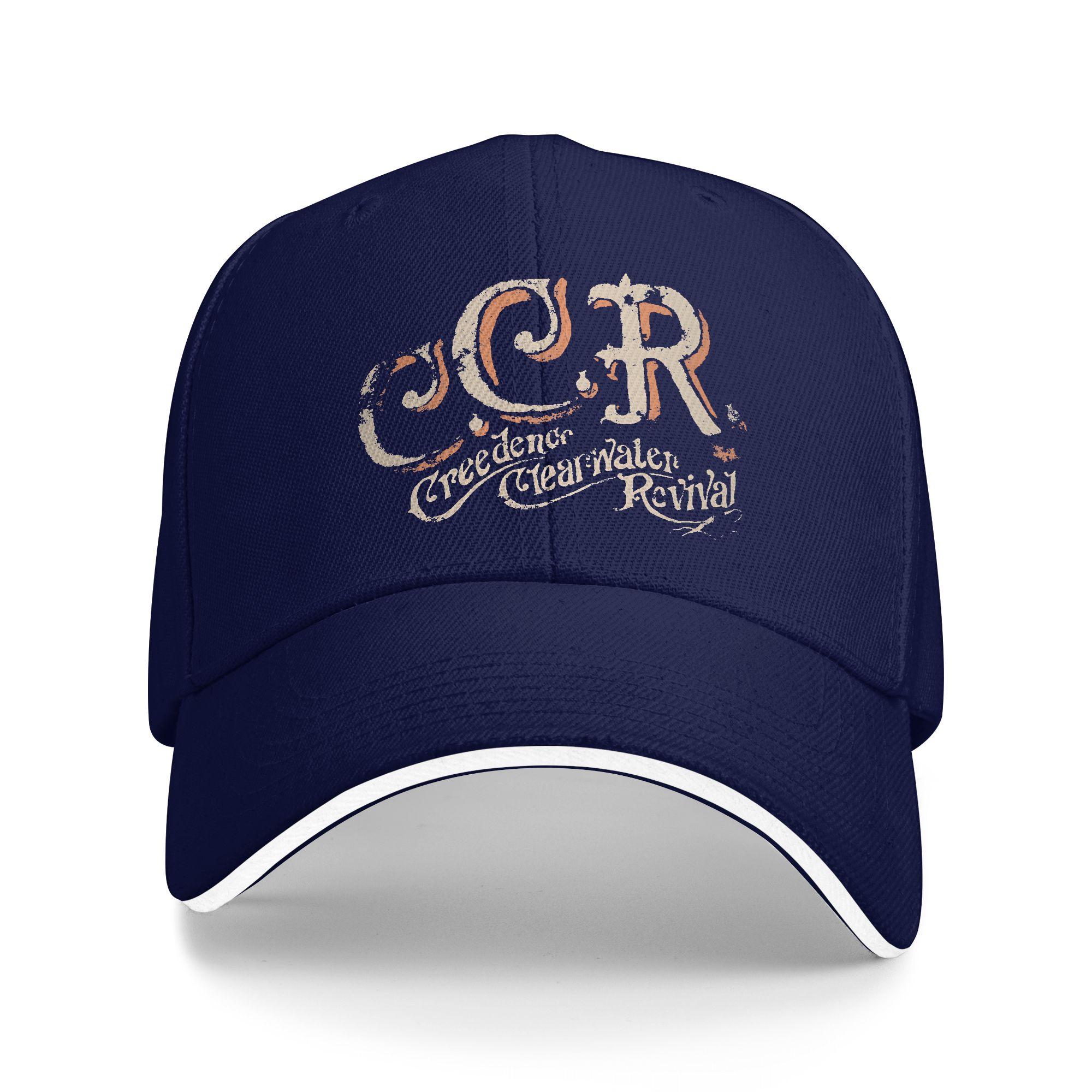 

Creedence Clearwater Revivals Casual Baseball Cap Summer Hat Sunscreen Running Snapback Cap Men Women Fashion Baseball Caps One Size темно-синий