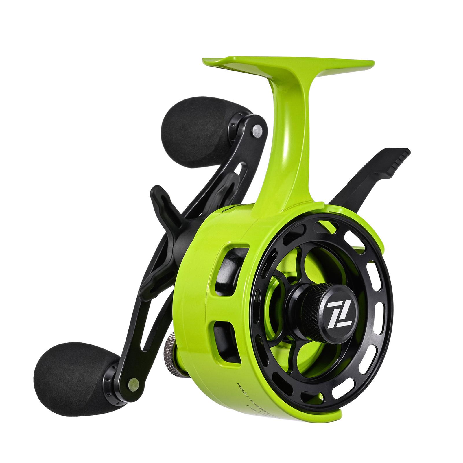 

Катушки для подледной рыбалки 3.2:1 Передаточное отношение Ультра Гладкая Рыболовная Катушка 3+1 Шарикоподшипники Left Hand зелёный