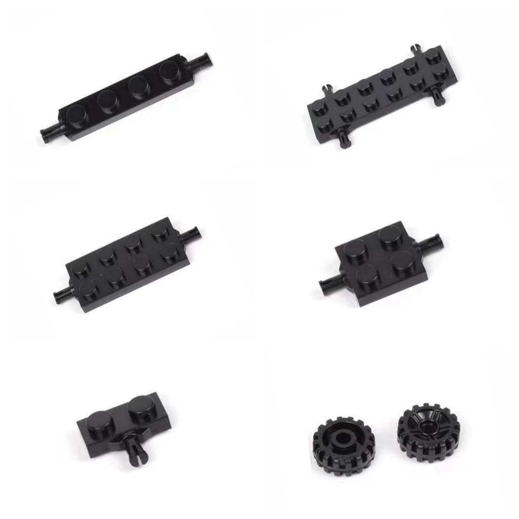 Hub Tire Double Wheels Holder Plate Building Blocks Kit Compatible Parts 4600 4624 3641 6014 87697 MOC Mini Car Bricks Kid Toys