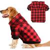 Plaid Dog Hoodie Sweatshirt Sweater for Large Dogs Cat Puppy Clothes Coat Warm and Soft(L)