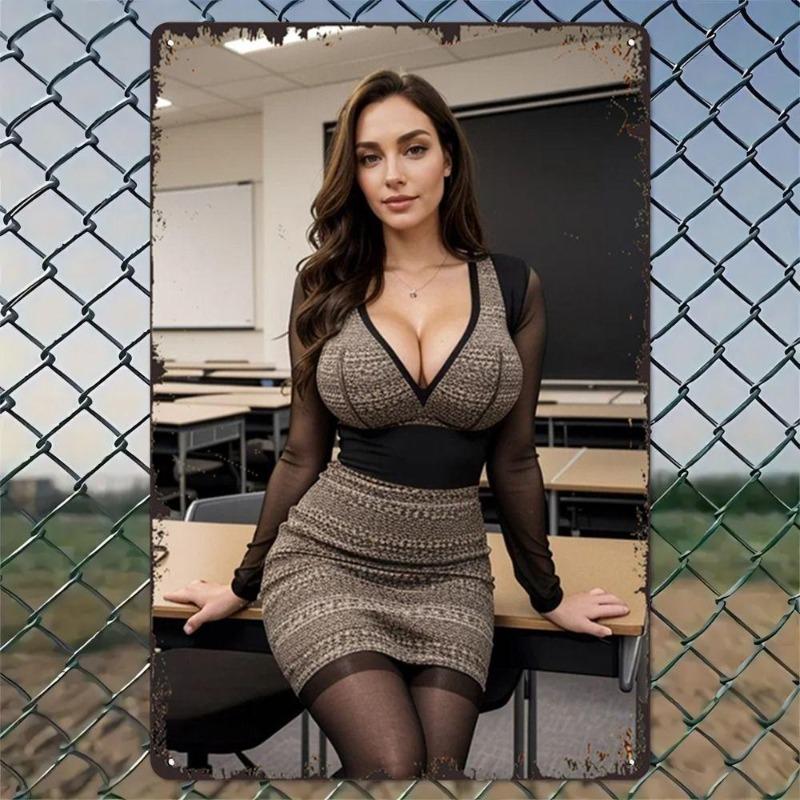 Pin-Up Girl Blechschilder, Garage Werkstatt Metalldekor 20x30cm