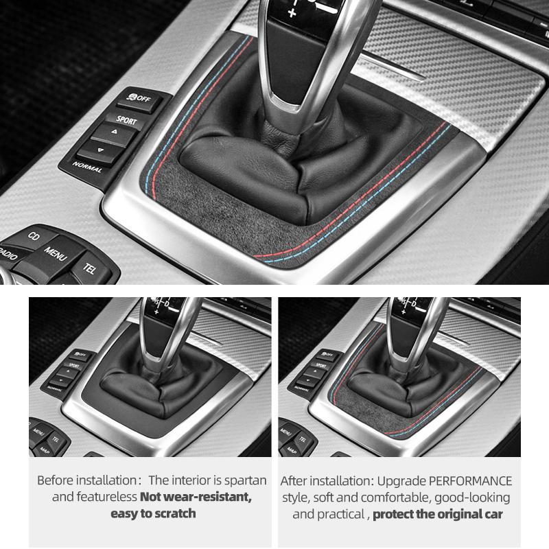 Made of Alcantara For BMW Z4 E89 2009-2016 Gear Shifter Panel Trim Frame Performance Sticker Car Interior Tuning Accessories