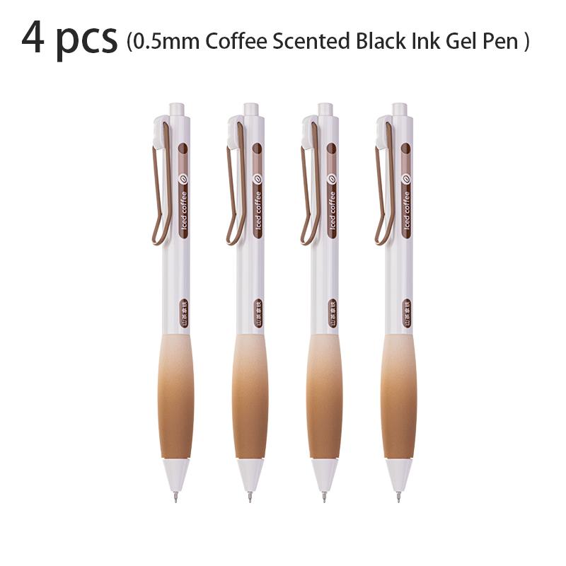 

Deli 4pcs 0.5mm Fragrant Black Ink Quick-drying Cute Gel Pen Stationery Gift Office&School Supplies Kawaii Pens Signing Pen black