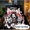 Custom Name Horror Holiday Mashup Blanket Ideal Bedding Blanket Perfect for Travel, Camping, Living Rooms, Offices, Sofas, Fan Christmas Gift