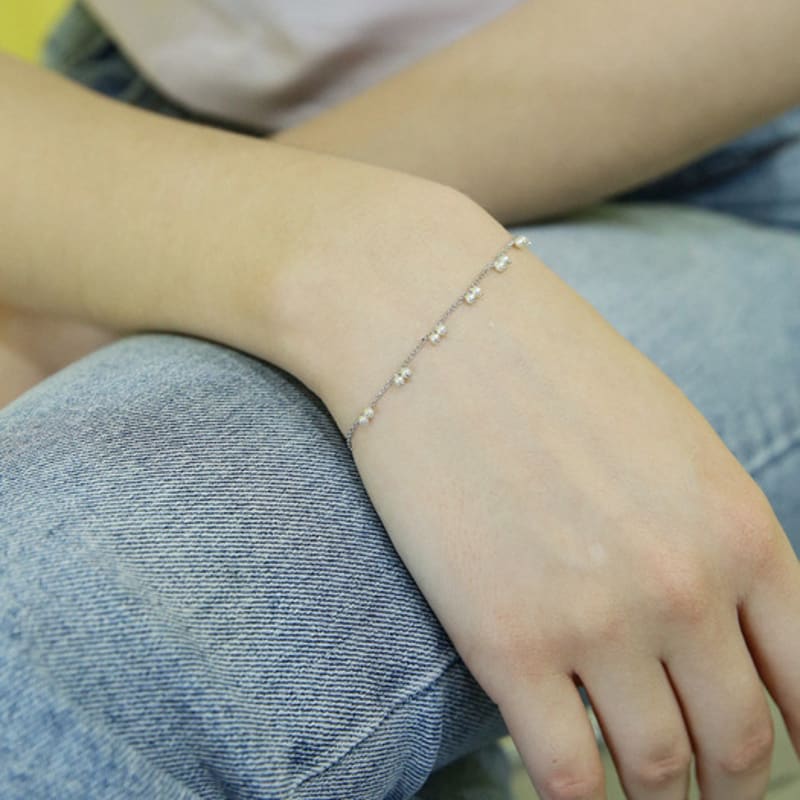 Shertz Mini Pearl Ball Bracelet (925 Silver)