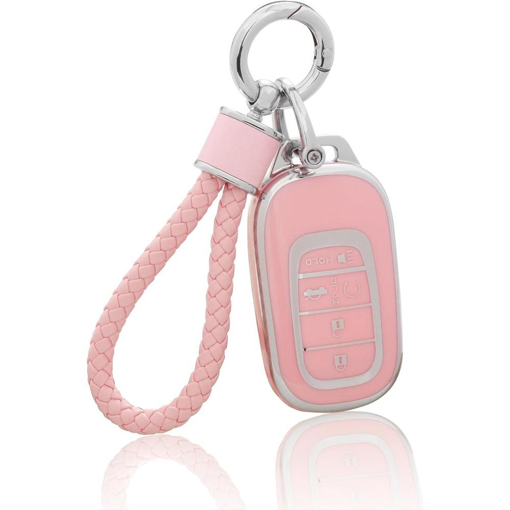 

Чехол для ключей из ТПУ, розовый корпус для ключей, сменный брелок для ключей для Chevrolet/Volkswagen/Honda