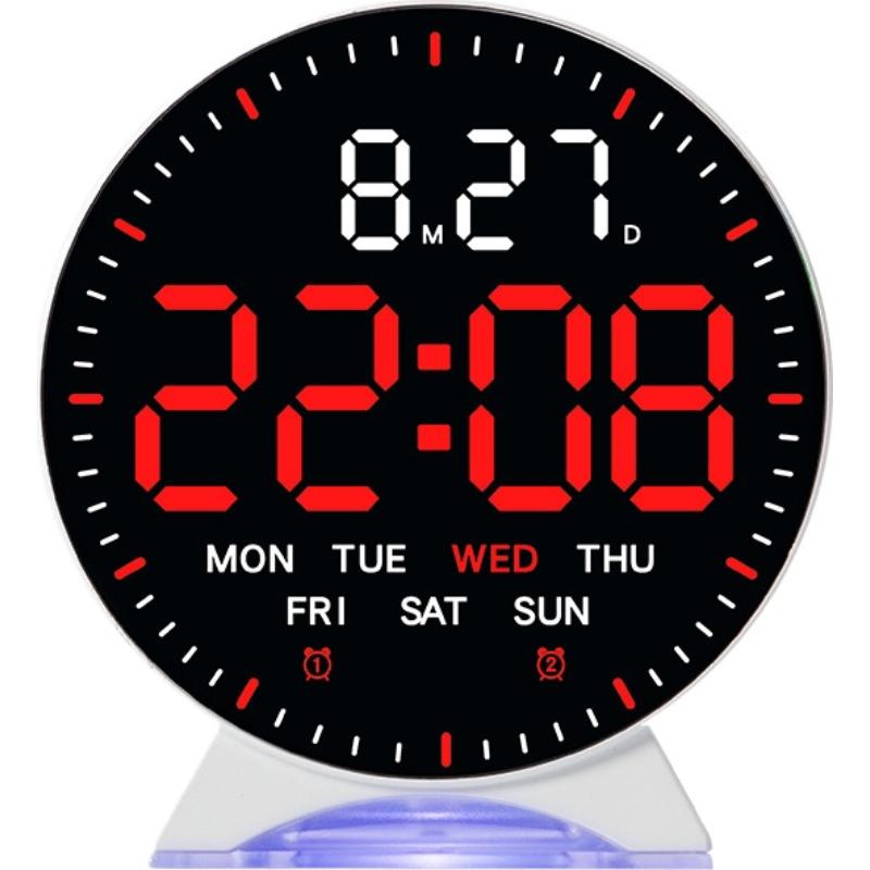 LED Digital Wall Clocks Multifunctional Electronic Clock Alarm Clock High-definition Display Multiple Brightness Night Light