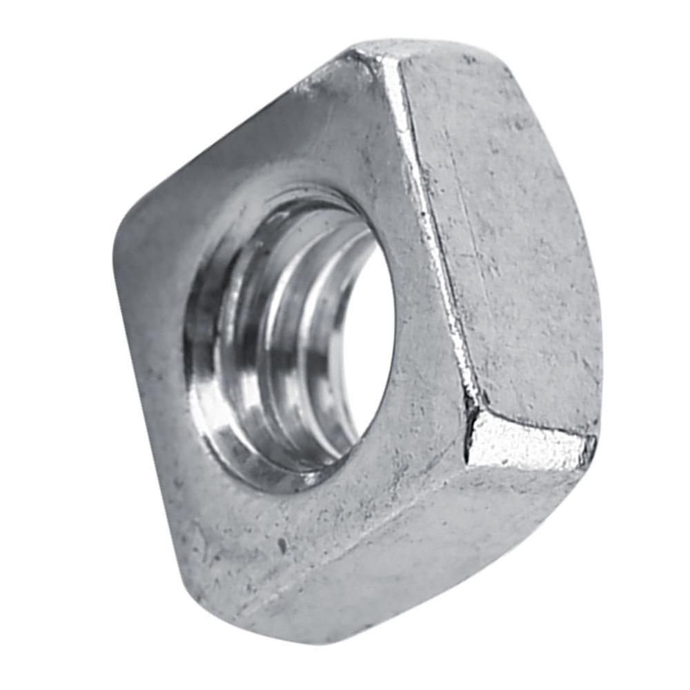 100 stk 304 Rustfritt Stål Firkantmuttere Metrisk Grovgjenge Sølvfarget Metriske Muttere M3 / M4 / M5 / M6 Festemuttere