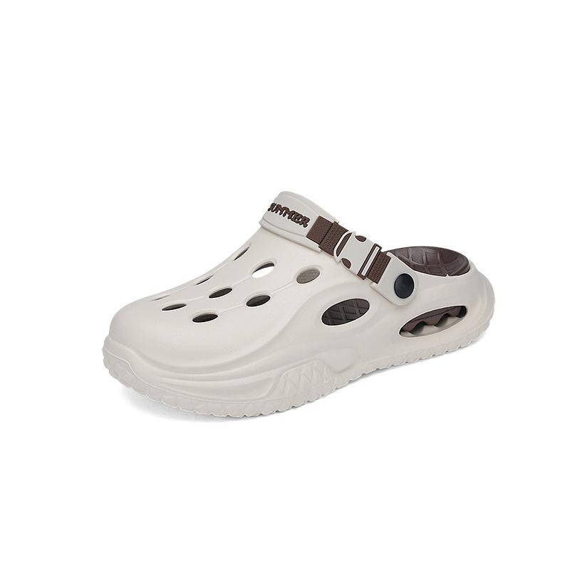 Summer new breathable non-slip sandals men's travel slippers seaside beach shoes comfortable bag head hole shoes