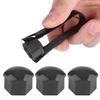 20pcs 21mm Nut Car Wheel Auto Hub Screw   Anti Theft Cover   Black