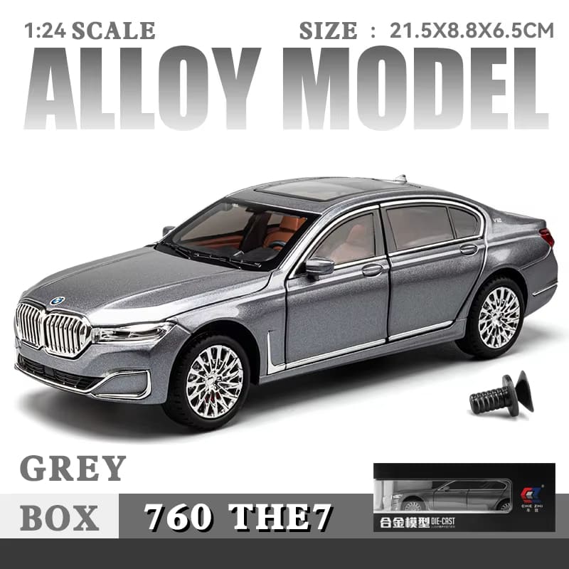 1/24 BMW 760Li Komputerowe ozdoby na biurko Stop metalu Odlew ciśnieniowy Model samochodu Zabawki dla dzieci Dekoracja butikowa Odpowiednia dla nastolatków Prezent