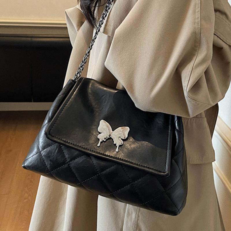 2025 autumn new women's large-capacity commuter butterfly tote bag going out for travel shoulder messenger bag commuter bag