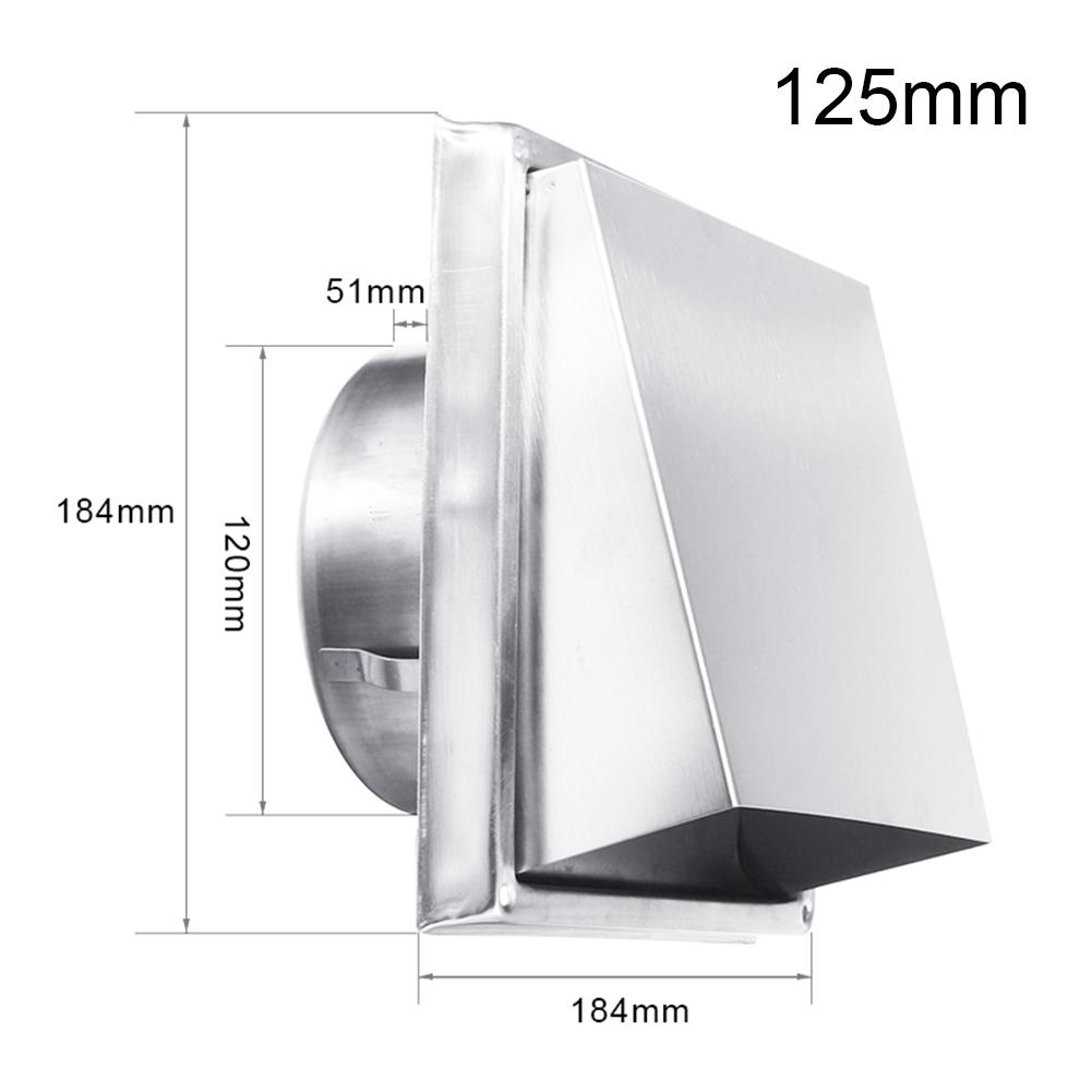 Wall Ceiling Air Vent Air Outlet Waterproof Vents Cap 125 150mm 304 Steel