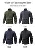 Men's Softshell Fleece Jacket for Autumn/Winter - Stand Collar, Casual Outdoor Mountaineering Coat