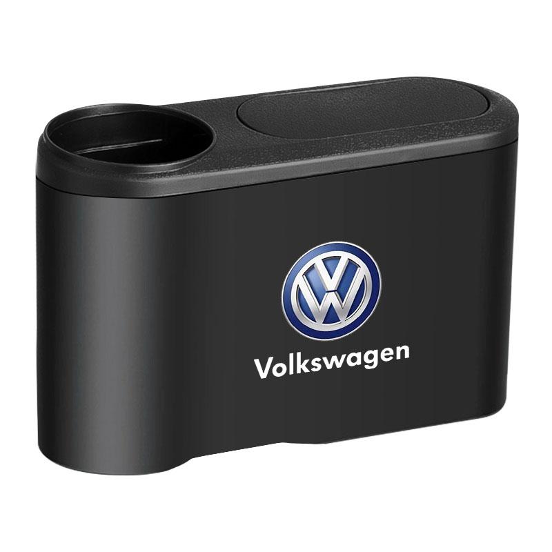 Kosz na śmieci Emblemat samochodowy Pojemnik na śmieci Przechowywanie Akcesoria samochodowe Dla Volkswagen B7 B6 B5 Golf 4 5 6 Polo Passat CC Jetta Mk6 Tiguan Gol Cross