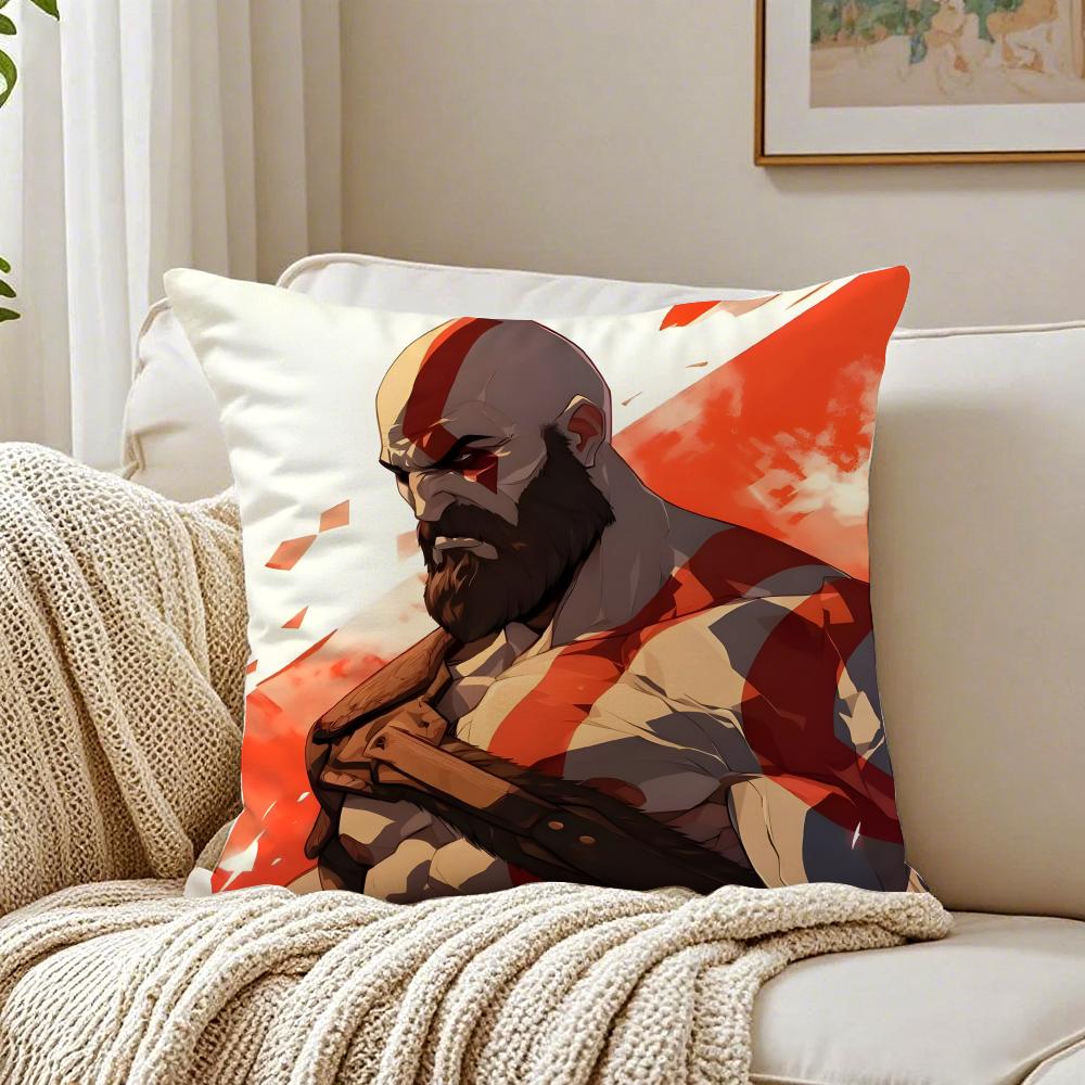 Game Mythological GGod of WWar Cushion Cover Pillowcase Antidustmite Living Room Sofa Decor Cushion Room