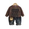 Kids Casual Long-Sleeve Set, Comfortable Daily Wear Outfits