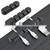 Silicone Cable Protector & Organizer: Self-adhesive Desktop & Car Clip Winder for Cables