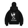 Streetwear Solid Color Retro Zipper Hoodies Y2K Men Women Hip Hop Graphics Vintage Double Layer Oversized Hoodies Sweatshirts