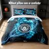 Manchester City Design Bed Bedding Set 1 Duvet Cover + 2 Pillowcases Soft Breathable Household Bed Linens