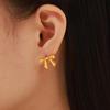 18k Gold Plated Titanium Steel British Style Butterfly Stud Earrings