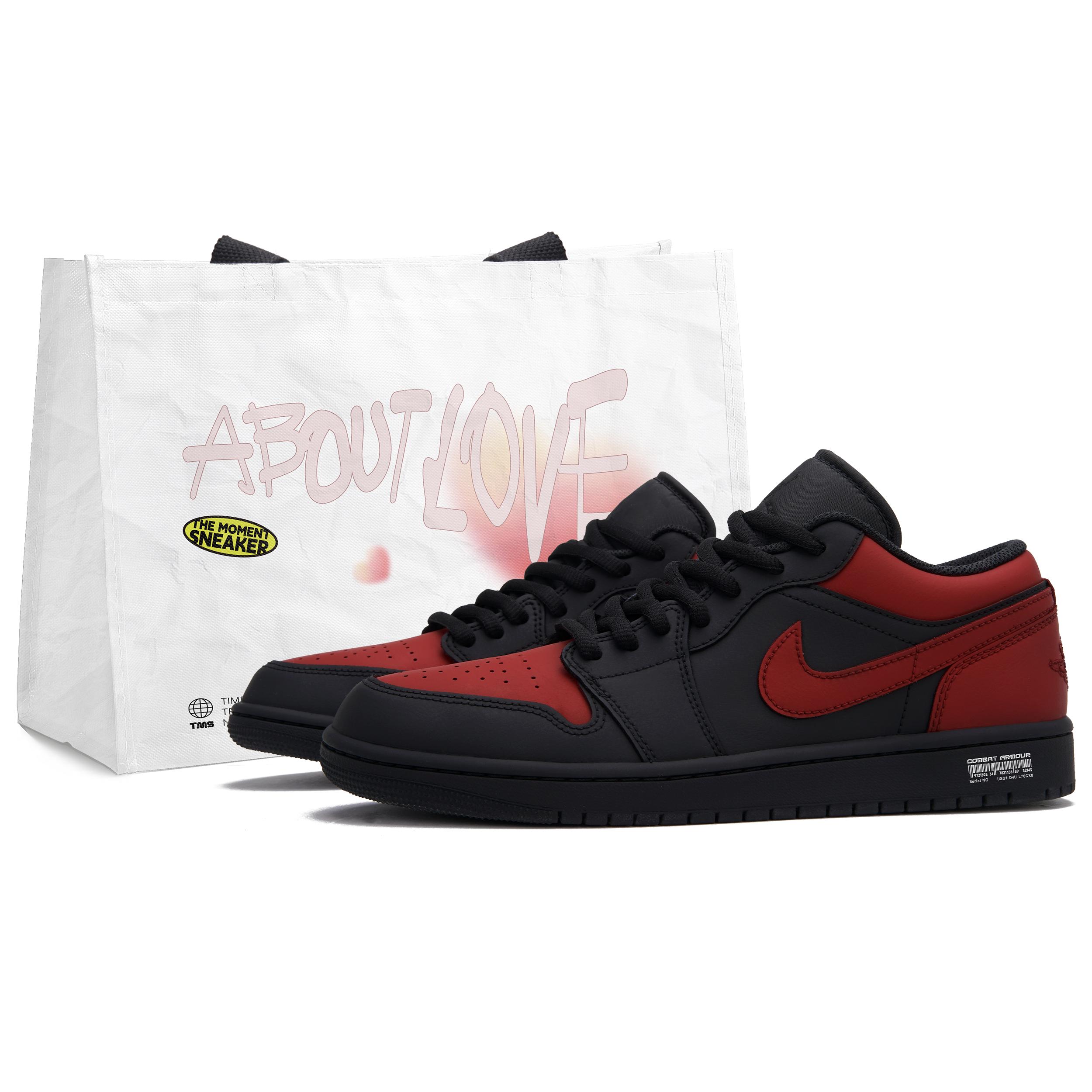 

Jordan Air Jordan 1 Assassin s Limit Low top Vintage Basketball Shoes Men s Black Red 553558-093(Team645-) 42