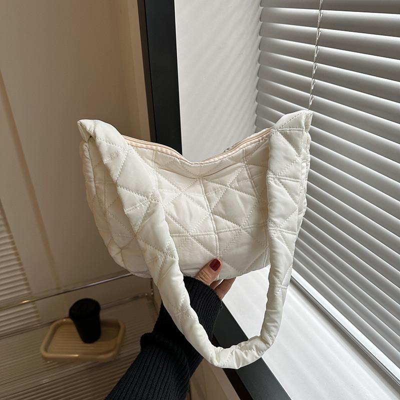 Trendy Black And White Oxford Cloth Tote Bag For Women Stylish Casual Crossbody Bag