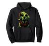 Punk Labrador Santa Hat Christmas Rocker Hoodie with Sunglasses