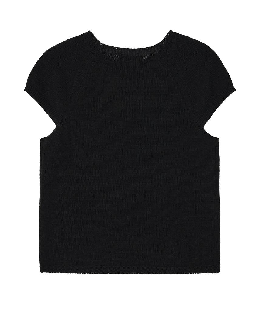 Nyuluki Feminine Short-Sleeved Knit_Black