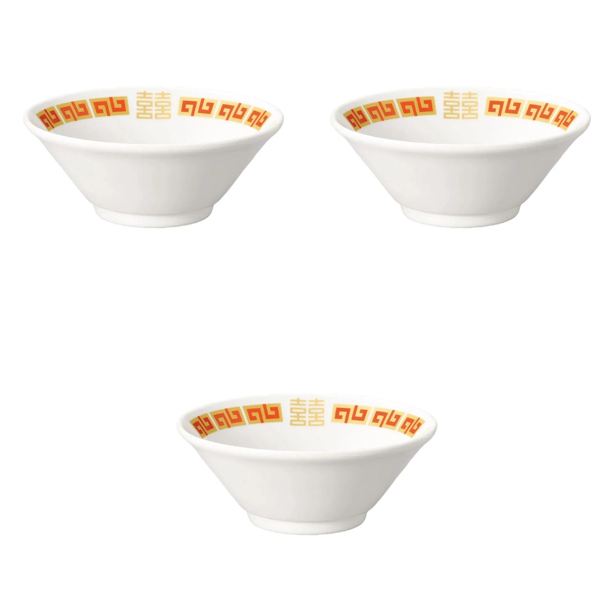 

Набор из 3 красных и золотых мисок Каминаримон Синкиритатэ 21 см x Миски для рамена от Сетомонохонпо (белый) [20.5 8.3см] белый