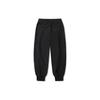 Li Ning X Bruce Lee Collaboration Kung Fu Series Solid Color Fleece Lined Warm Cuffed Knitted Sweatpants Men Bottoms Black AKXT787-2