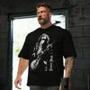 Jimmy Page Led Zeppelin Algodão Preto Solta e Respirável Unissex Gola Redonda Camiseta 100% Algodão Roupas Masculinas