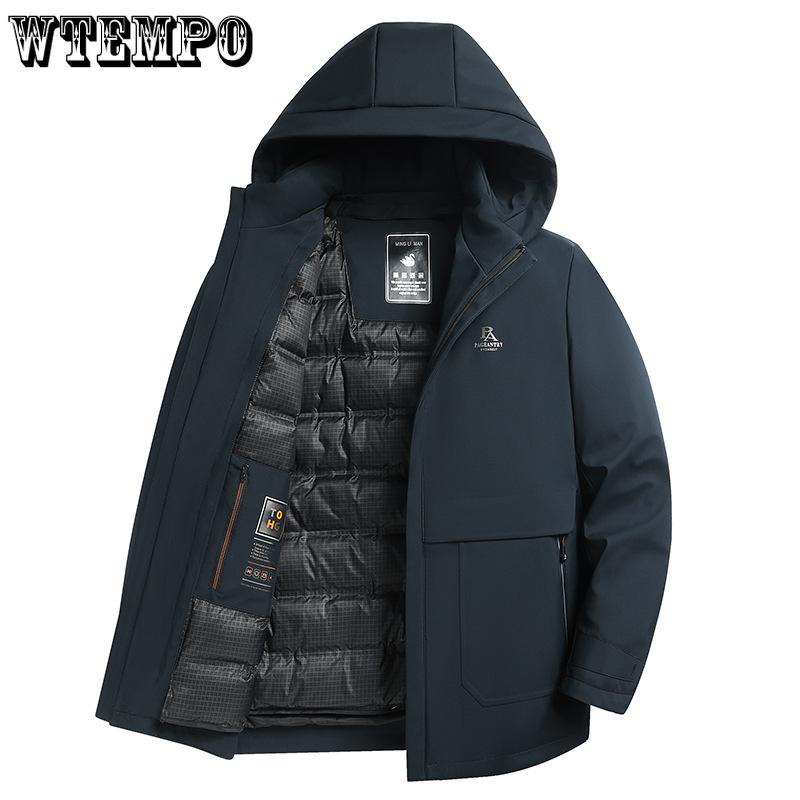 Winter Down Jacket Middle-aged Men Removable Down Jacket Middle-aged Warm Light Business Dad Men's Clothing