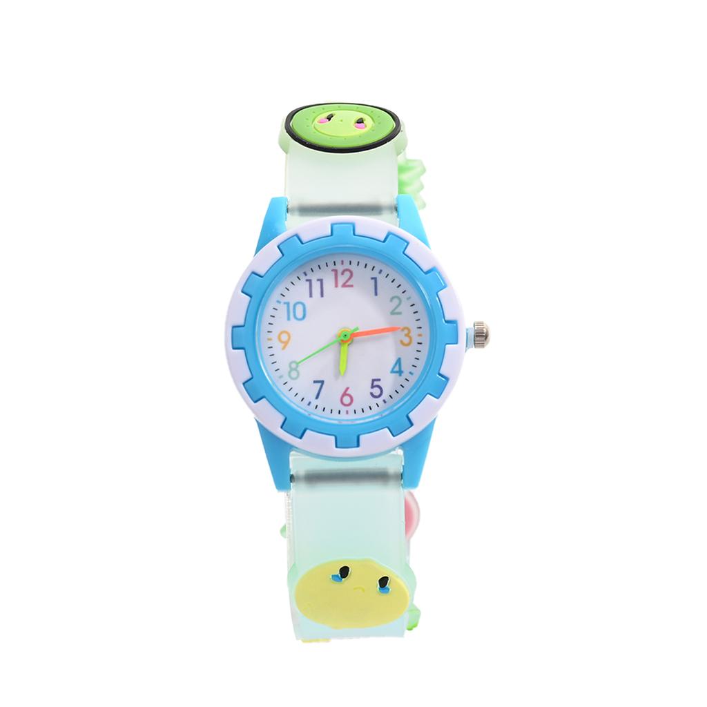 Fashionable and Cute Cartoon Pattern Silicone Strap Colorful Dial Children's Quartz Watch, Suitable for Daily Wear, Christmas Gi
