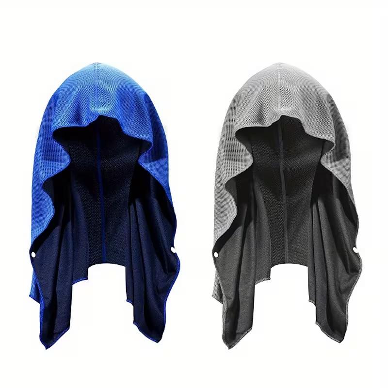 Lot de 2 serviettes rafraîchissantes à séchage rapide pour femmes, respirantes, absorbantes, pour enrouler autour du cou, du visage, parfait pour le sport, le camping, le fitness, le cyclisme, la course à pied, la pêche