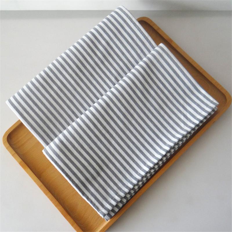 1Pc 40x60cm Plaid Striped Kitchen Cotton Tea Towel Dish Cloth Cleaning Table Dinner Napkin Party Decor