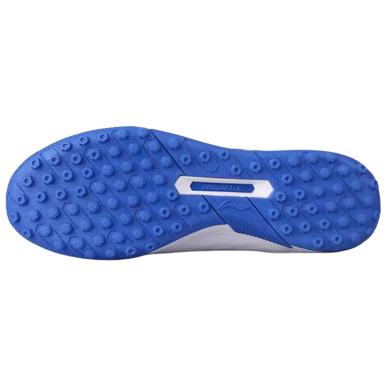 Li Ning Jin Comfortable Professional TF (Rubber Studs) Artificial Turf Shock Absorbing Durable Football Shoes Men Football Shoes Blue White YSTU005-1