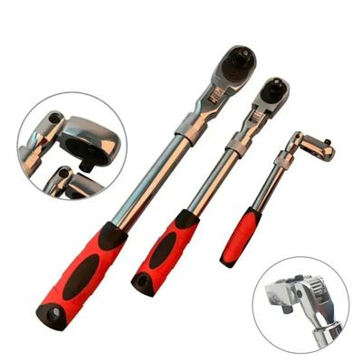 Clé à cliquet rétractable en acier au carbone 1/4 1/2 3/8 et 72 dents, clé à dégagement rapide automatique, outil manuel multifonctionnel