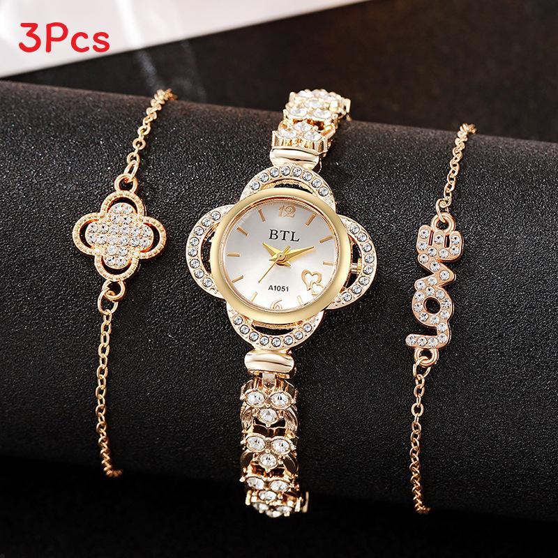 Womens Quartz Wristwatch With Jewelry Buckle For Elegant Gift And Casual Outfits