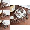 Fashionable Vintage Leopard Pattern Hair Claw Clip For Effortless Hair Styling