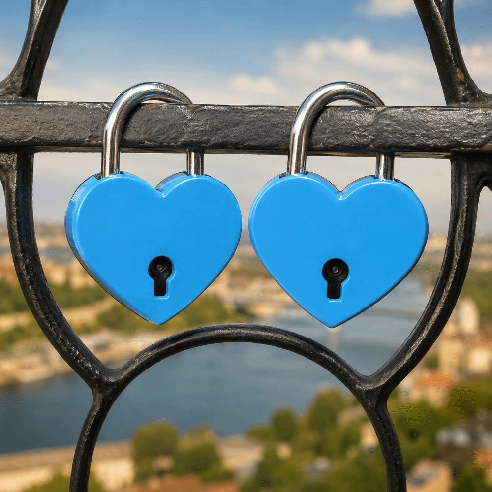 2pcs With Keys Metal Padlock 30x39mm Size Love Lock Padlock For Romantic Occasions