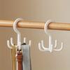 360° Rotating Hook - A Space-saving Multi-functional Wardrobe Organizer, Perfectly Suitable for Belts, Ties, Bras and Scarves