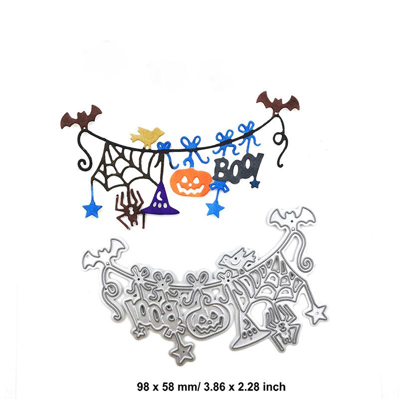 

Счастливый Хэллоуин, вырубные штампы, металлический трафарет, сделай сам, скрапбукинг, альбом, бумажная карта, тиснение, ремесленный декор, художественная высечка, тыква, призрачное дерево No.2-Halloween Lace