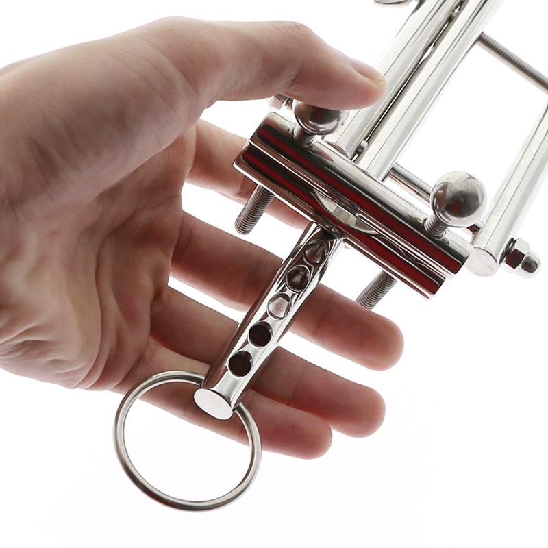 Ultimate Male Lockdown Multi Functional Stainless Steel Chastity Metal Anal Plug  Chastity Toys